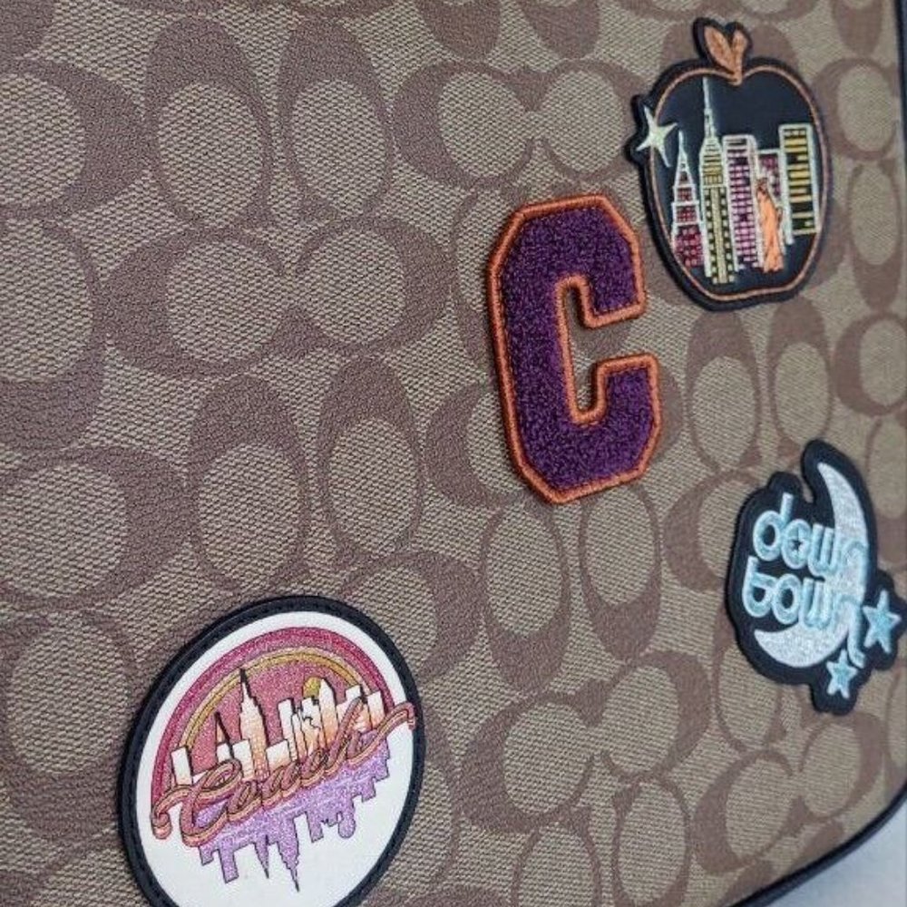 Coach Brown Crossbody Bag with Patches - Picture 3 of 10